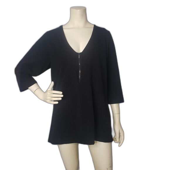 TORRID Tops - TORRID Black Zipper Tunic Top Womens Plus Size 3